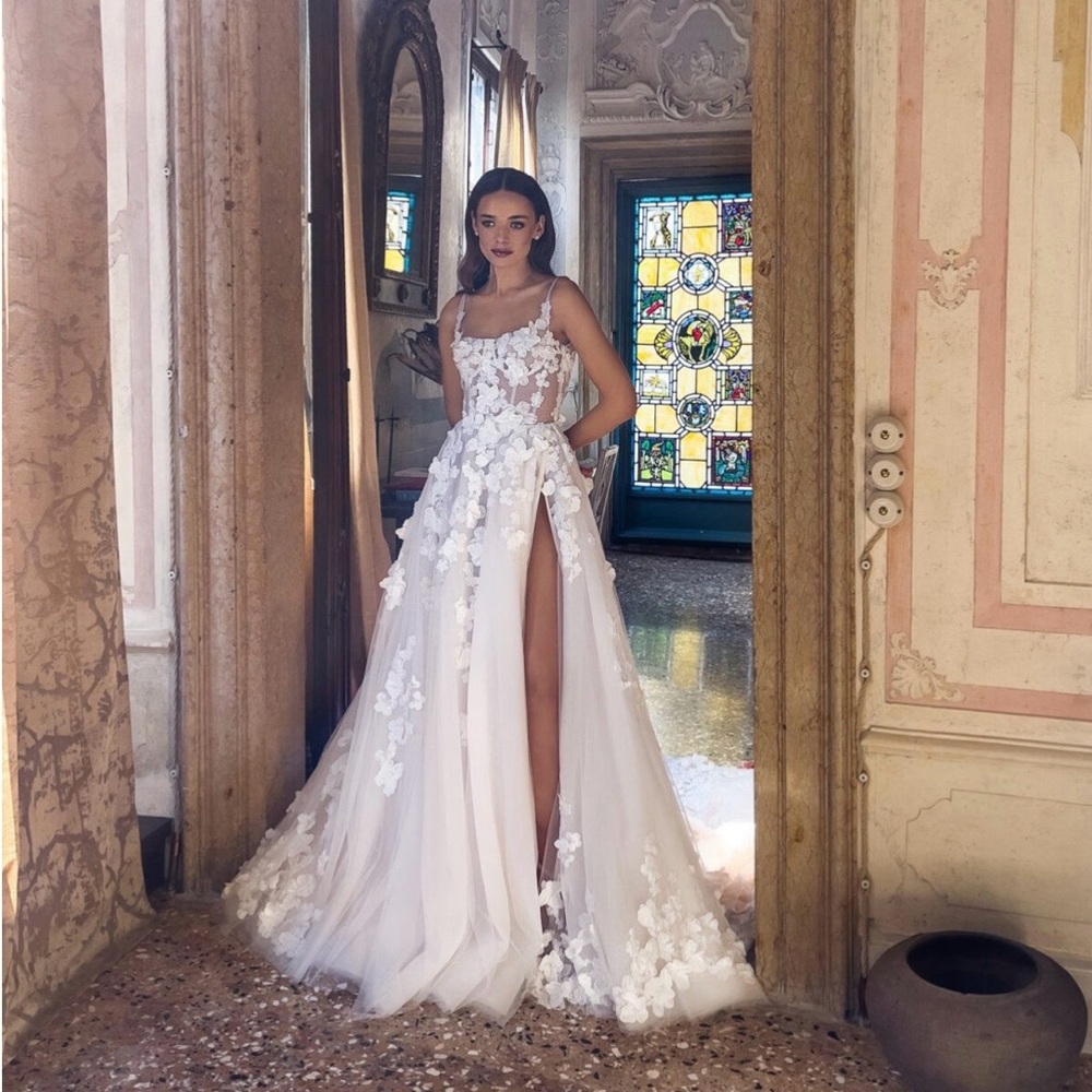 Tom Sebastian Blooming Tom 3D Floral Bridal Gown